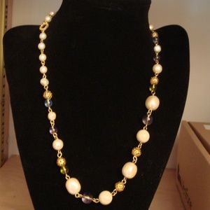 Liz Claiborne Multi-color Pastel Bead 18" Necklace